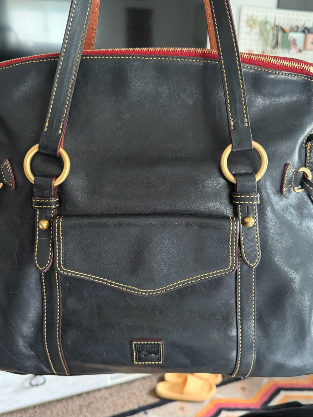 Dooney & Bourke Large Florentine Pocket Tote.